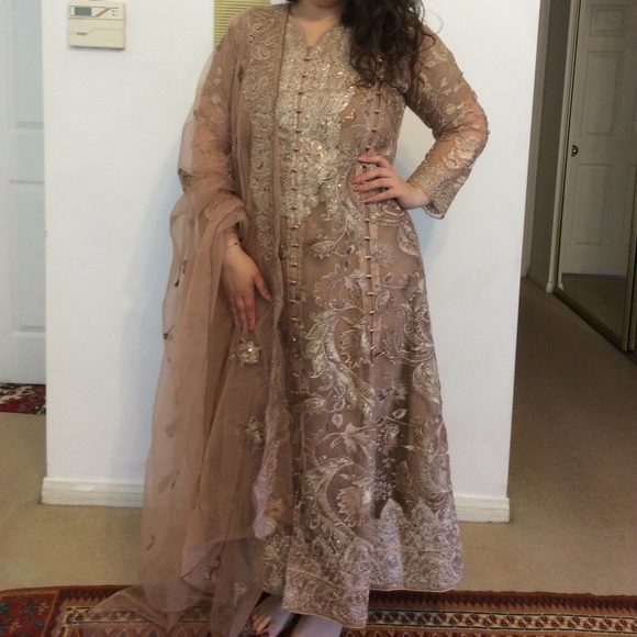 Pakistani Indian Suit Dress Anarkali 4 Piece - Picture 3 of 8